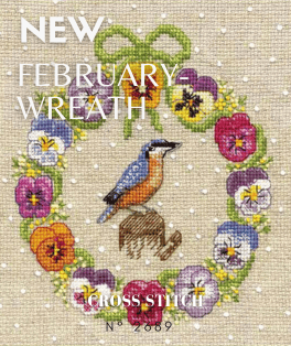 February Wreath - Nuthatch. Counted cross stitch kit on 7 pts/cm Aïda fabric. Le Bonheur des Dames 2689